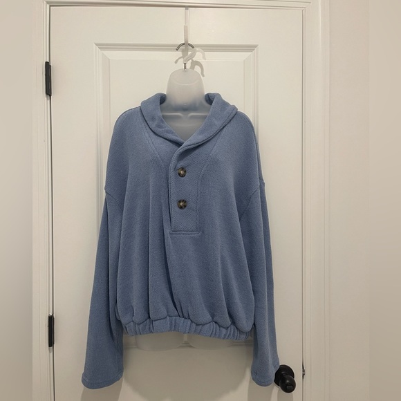 FP Medium Oversized Bino Pullover Rock Crystal Blue - Picture 2 of 6